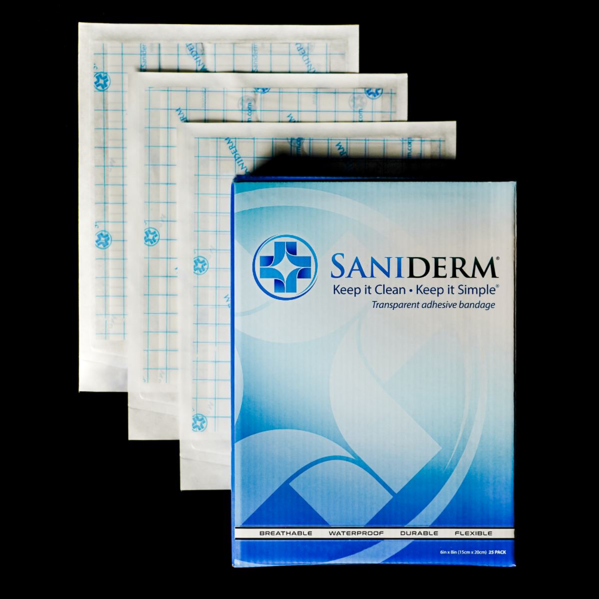 Saniderm 6 Inch x 8 Inch Artist Pack (25 count) Saniderm Tattoo Aftercare 